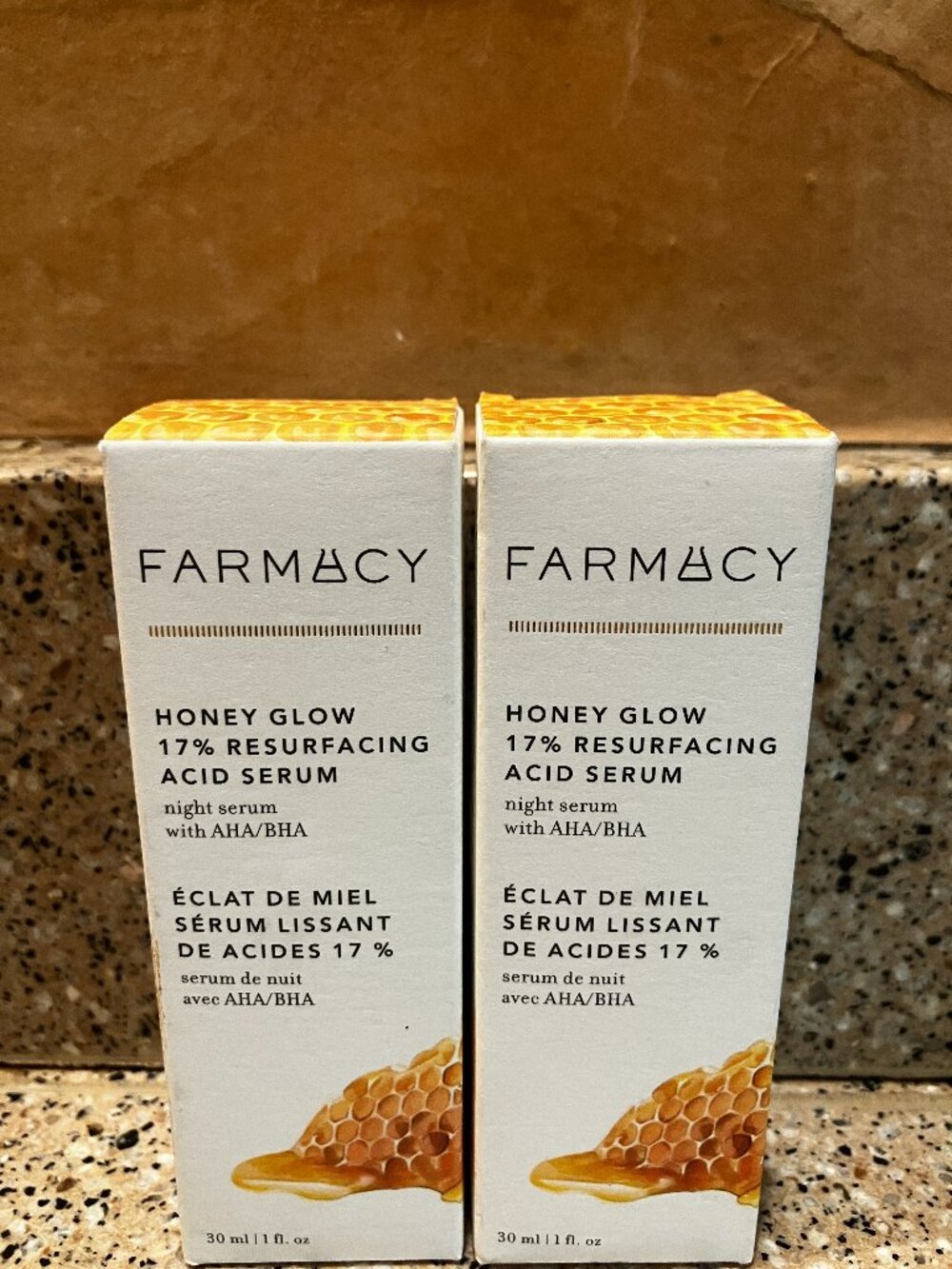 Farmacy Set of 2 Honey Glow 17% Resurfacing Acid Night Serums! NIB